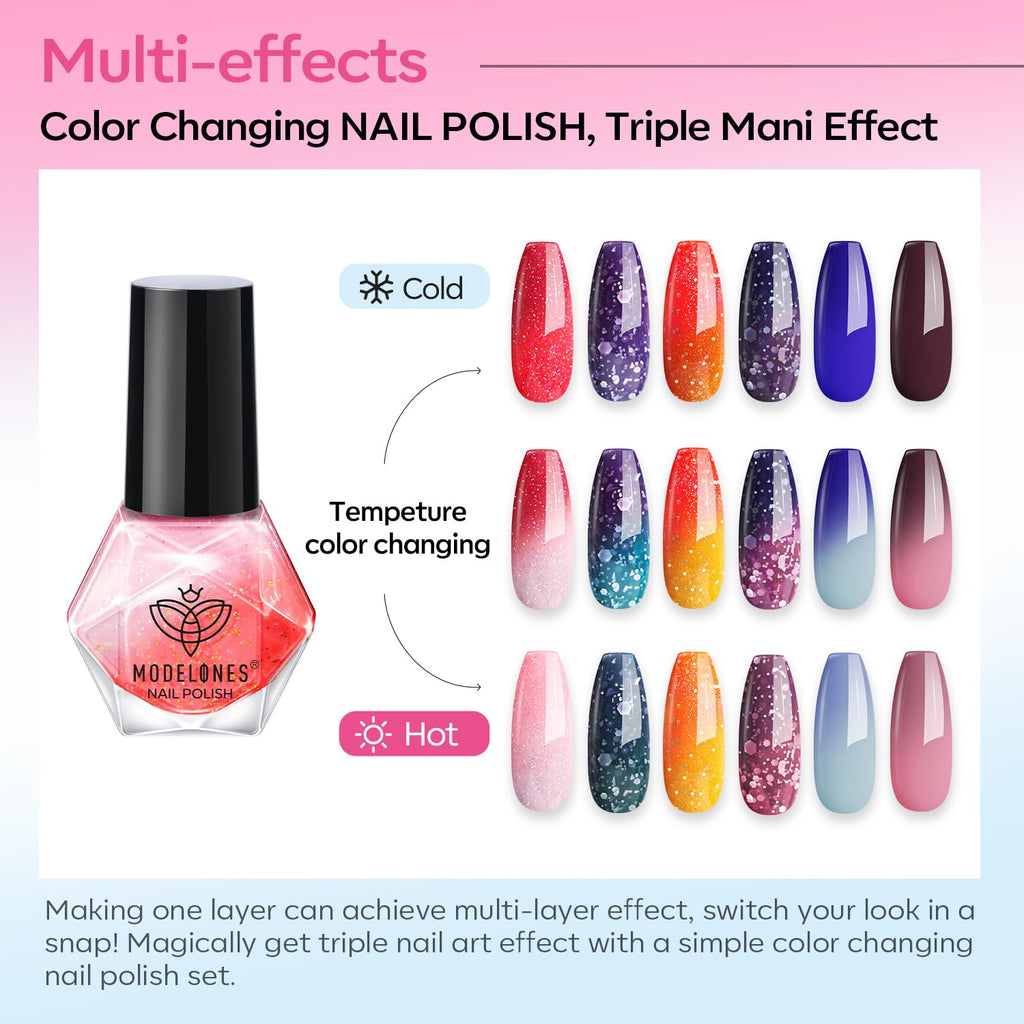 Color Changing Nail Polish 6-Pack