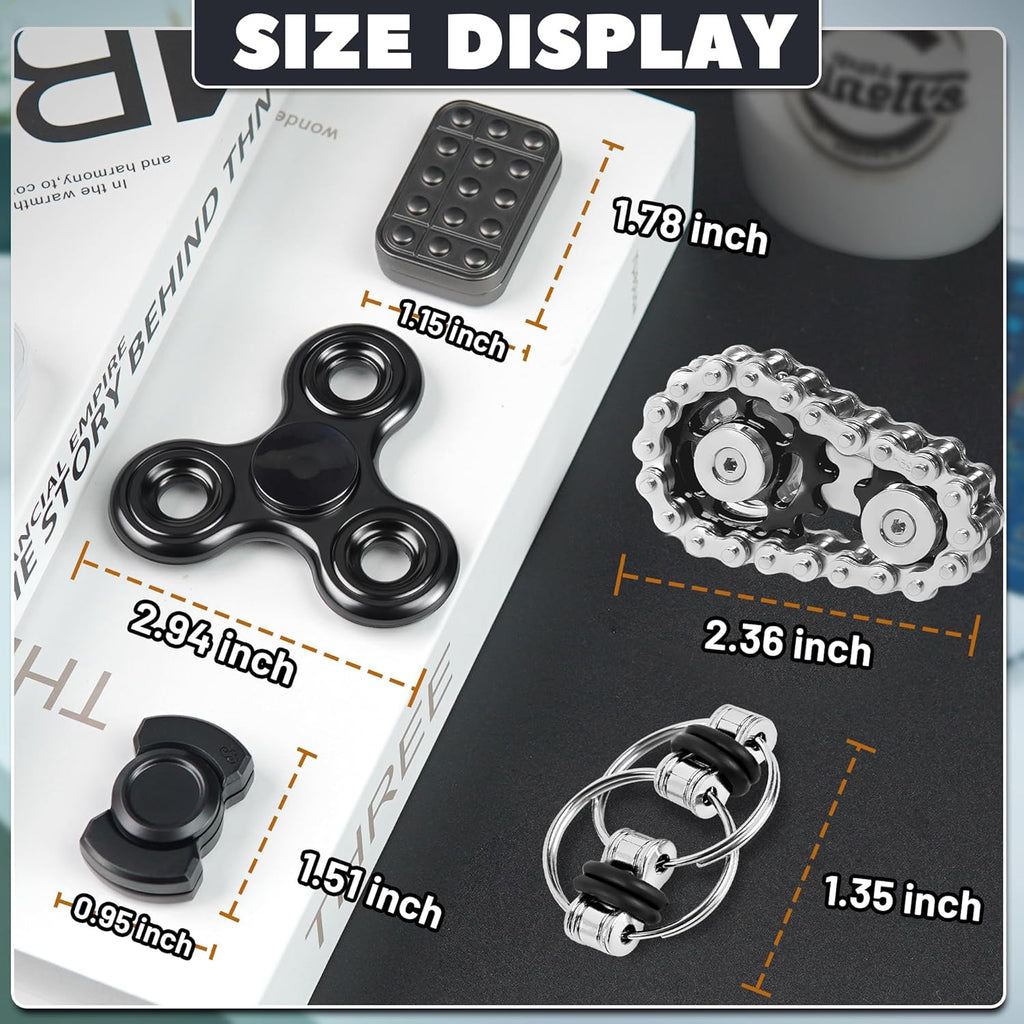 5-Piece Metal Fidget Toy Set for Stress Relief