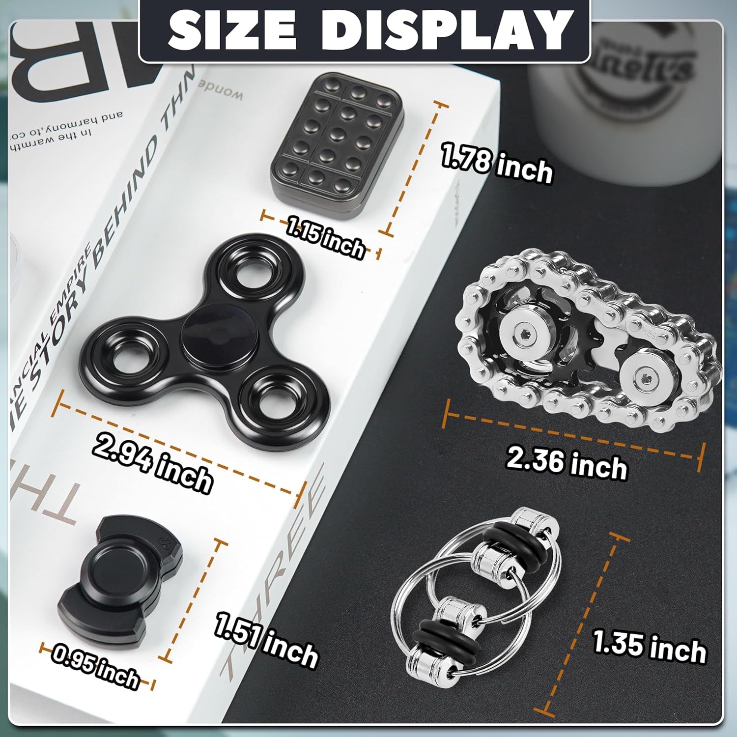 5-Piece Metal Fidget Toy Set for Stress Relief
