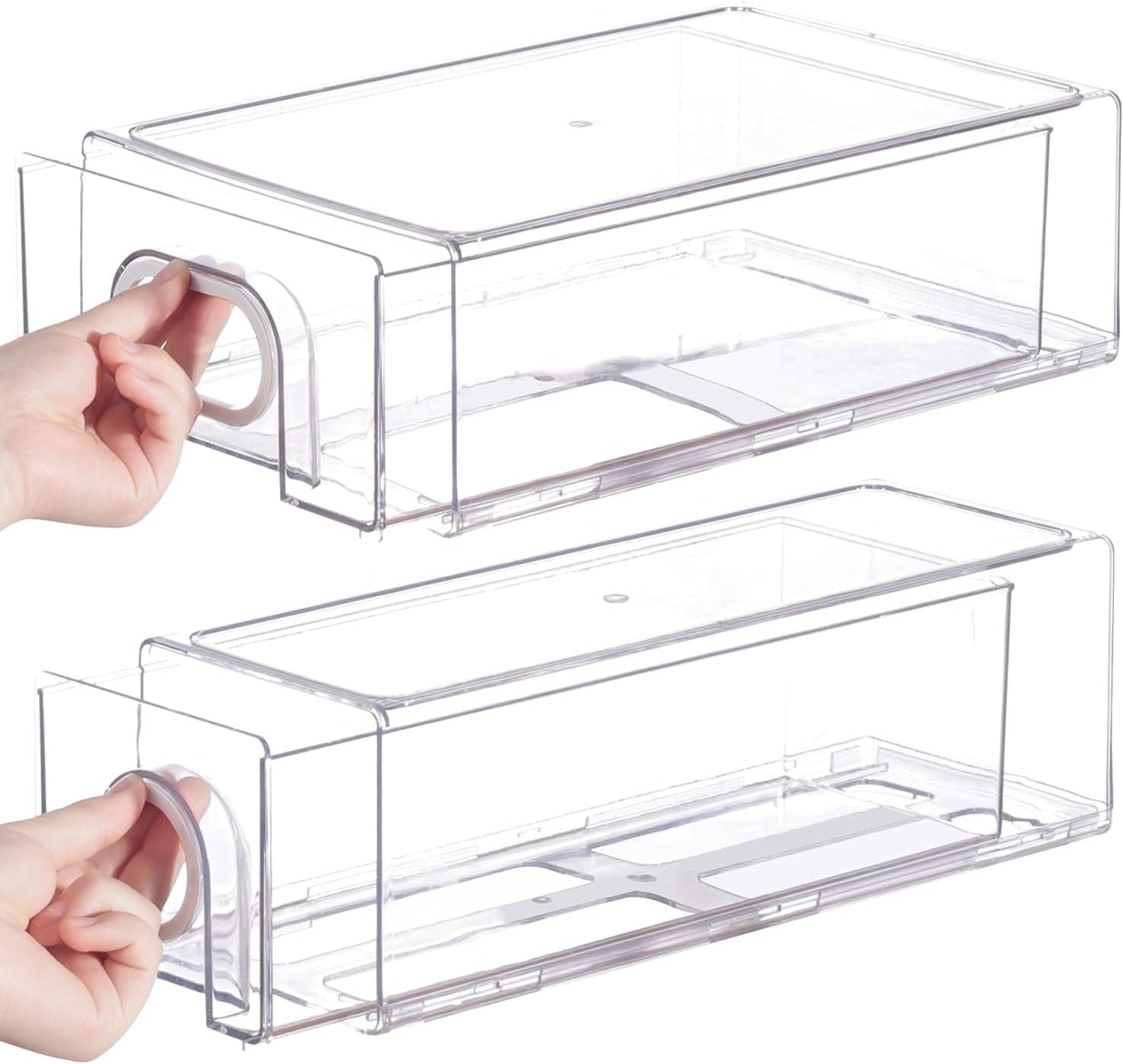6-Piece Stackable Refrigerator Organizer Bins