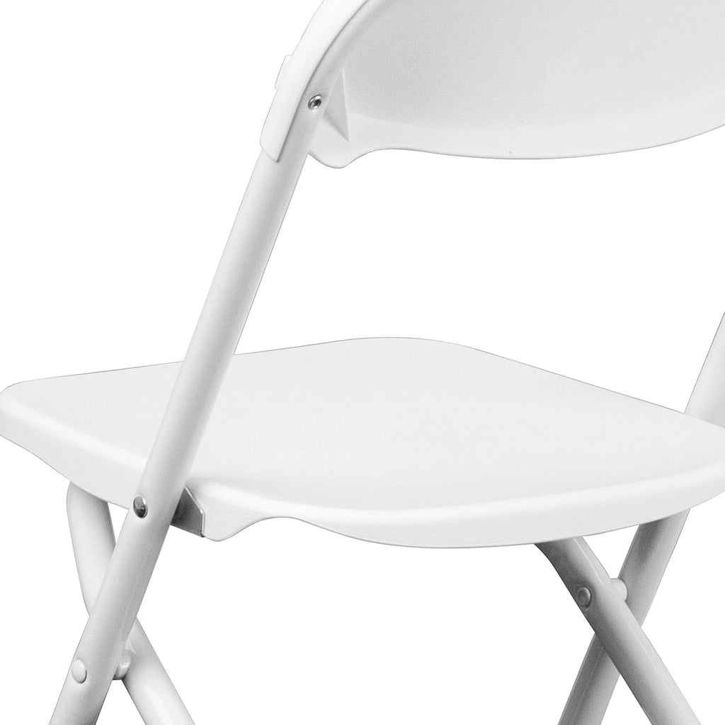 2-Pack Kids Folding Chairs White Plastic