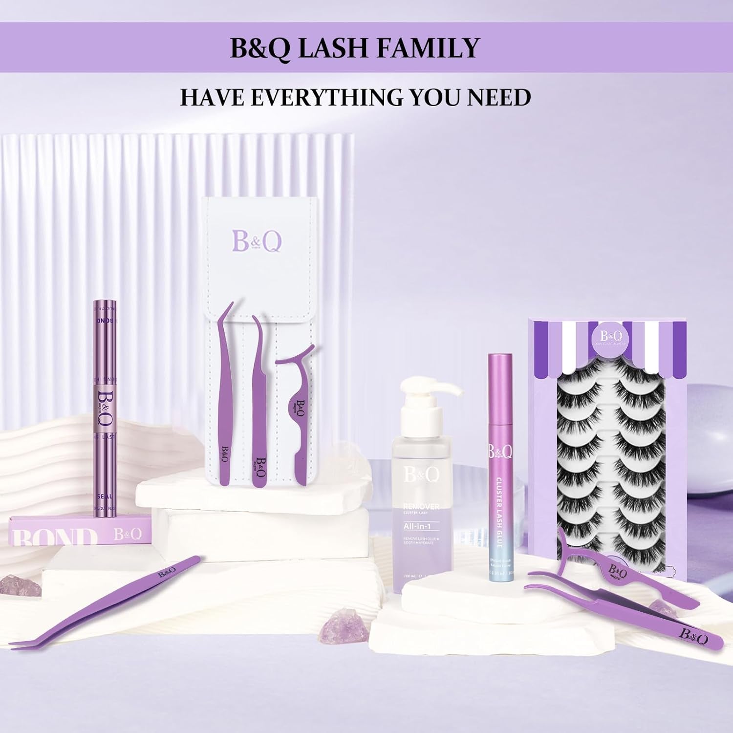 3PCS Eyelash Applicator Tool Kit – Purple