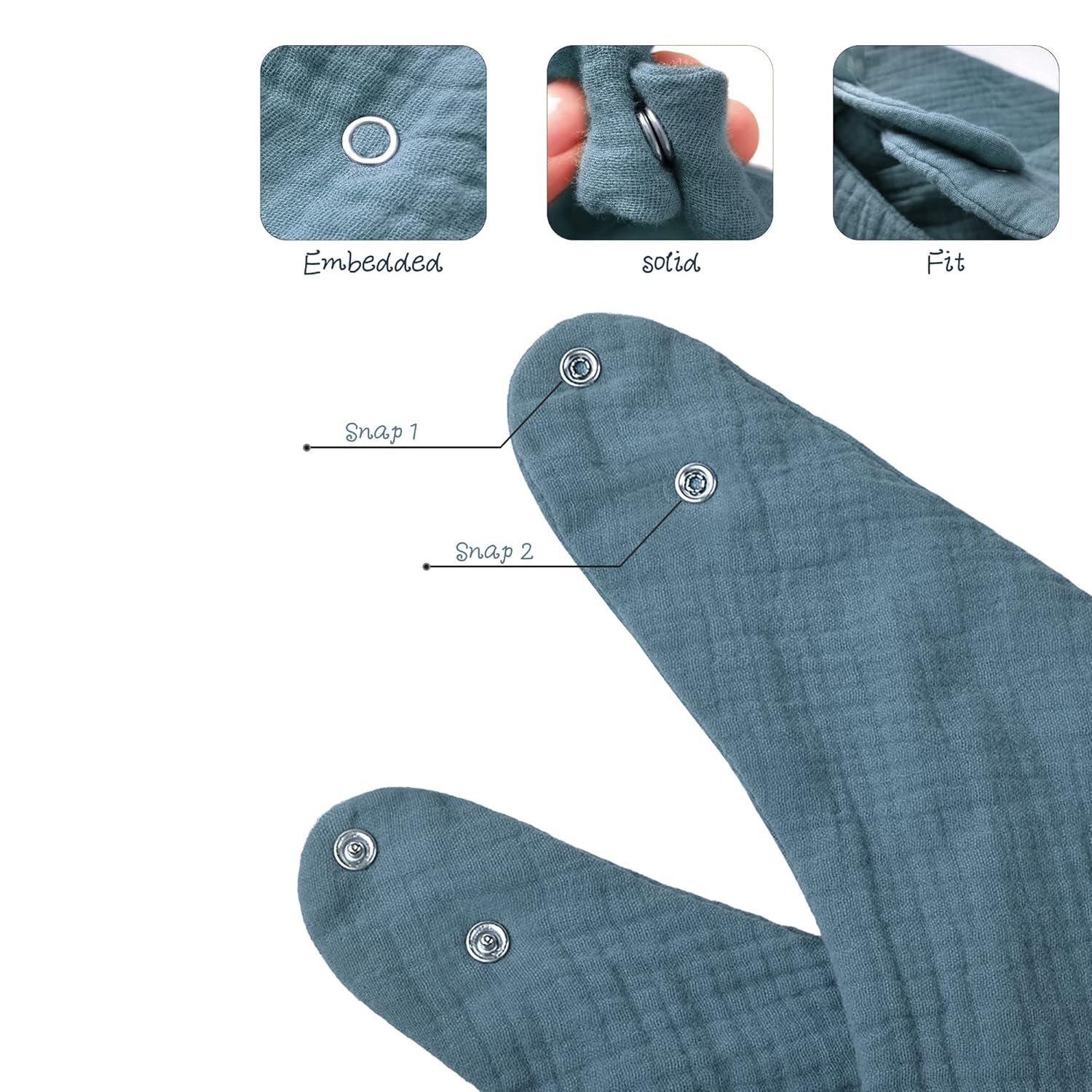 Muslin Baby Bibs 10 Pack Baby Bandana Drool Bibs 100% Cotton for Unisex Boys and Girls, Soft Absorbent Set for Teething and Drooling