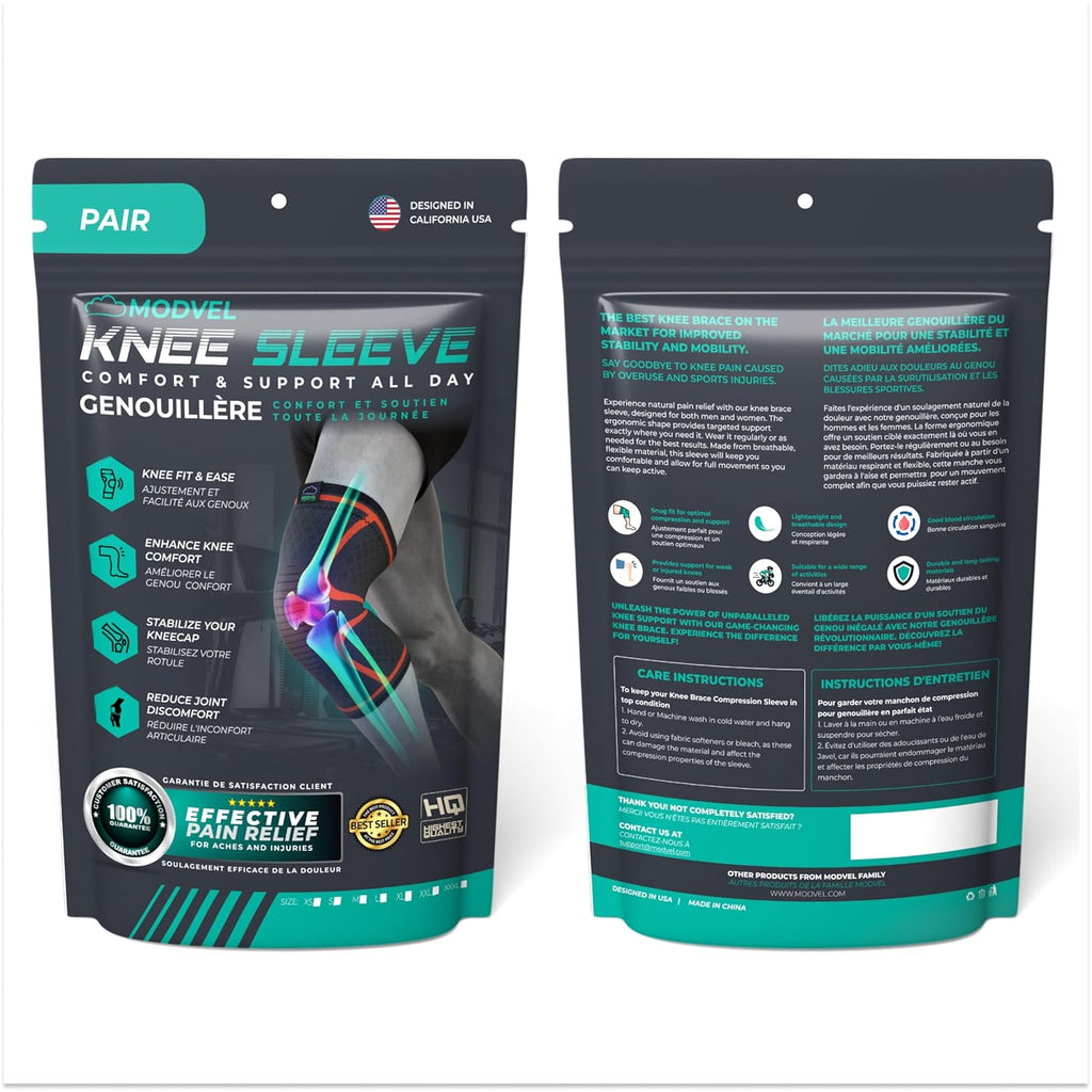 2-Pack Compression Knee Brace – Pain Relief Support