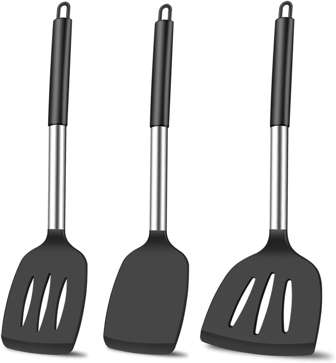 3-Piece Heat-Resistant Silicone Spatula Set