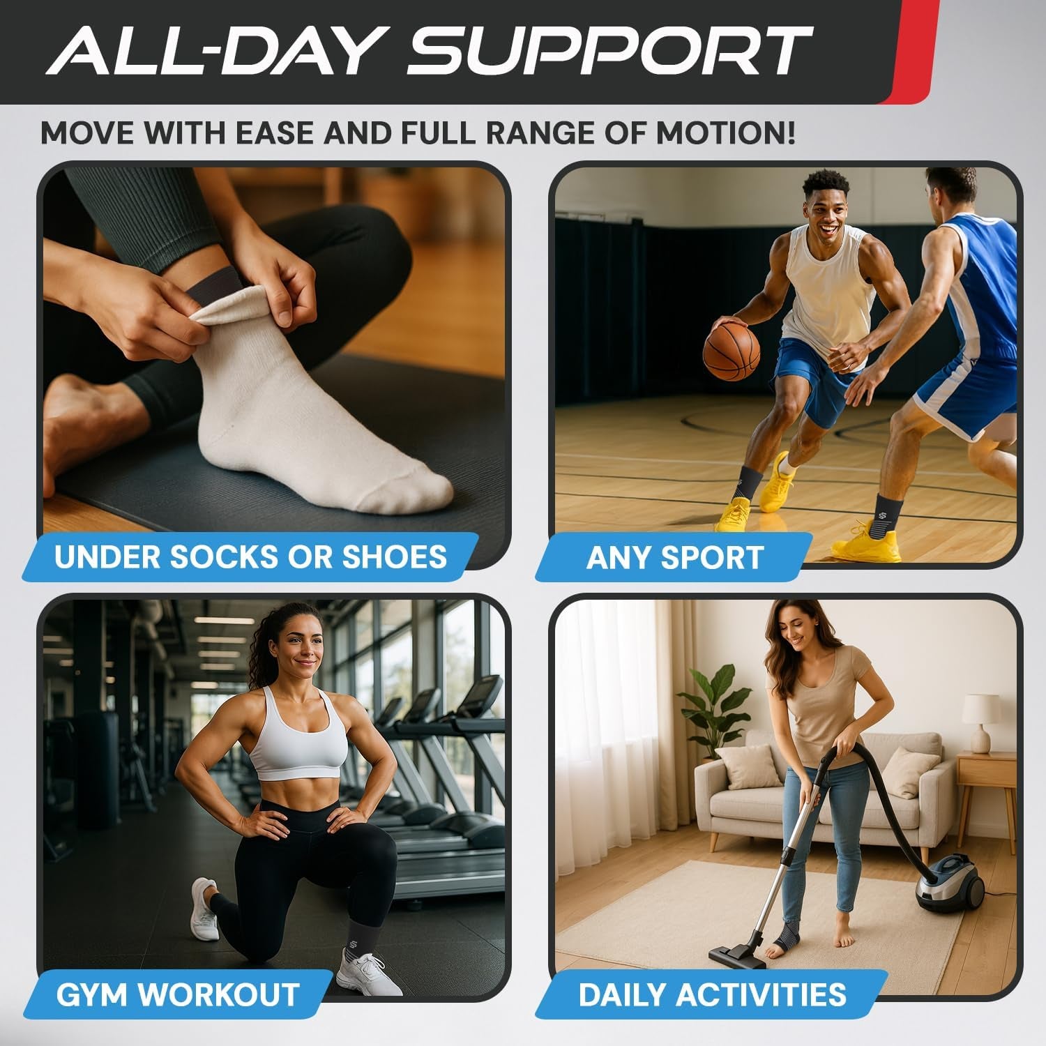 Ankle Brace Compression Sleeve – Adjustable Support