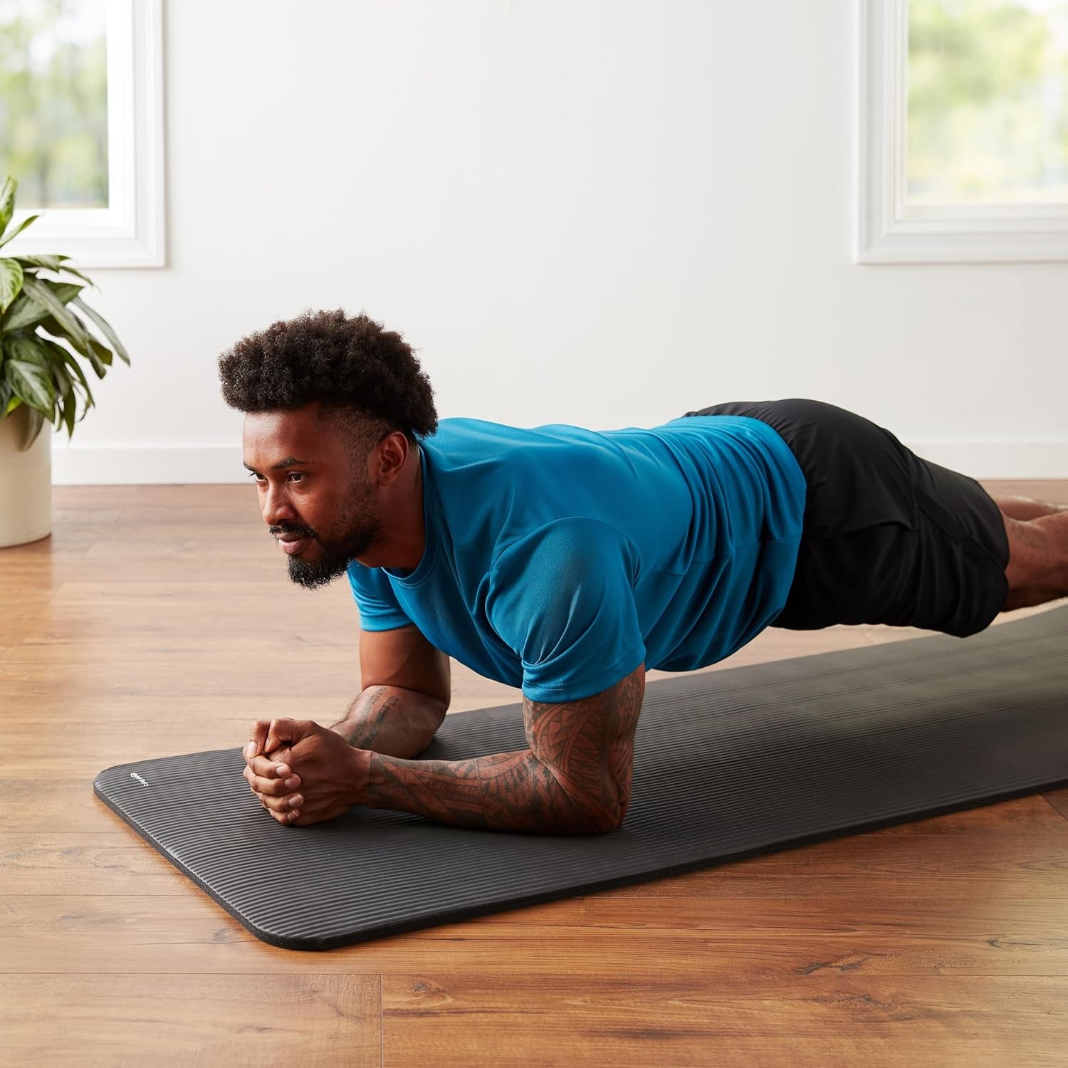 Extra Thick Yoga & Exercise Mat with Strap