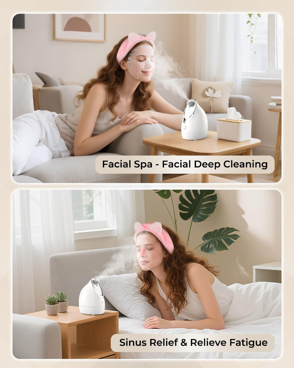 3-in-1 Compact Facial Steamer for Home SPA