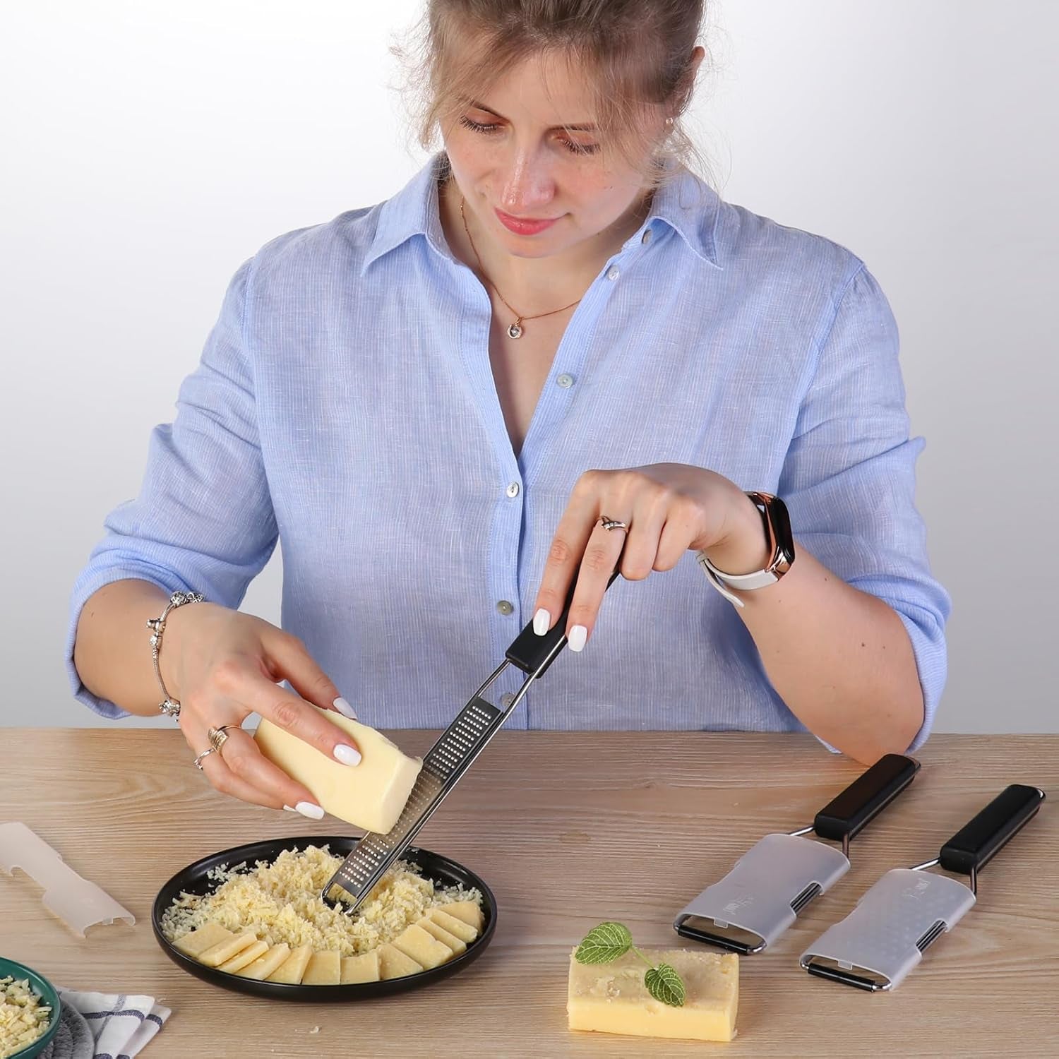 3-Piece Lemon Zester & Grater Set (Black)