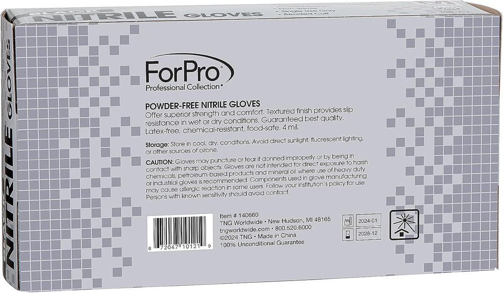 Disposable Nitrile Gloves – Black, 100 Count