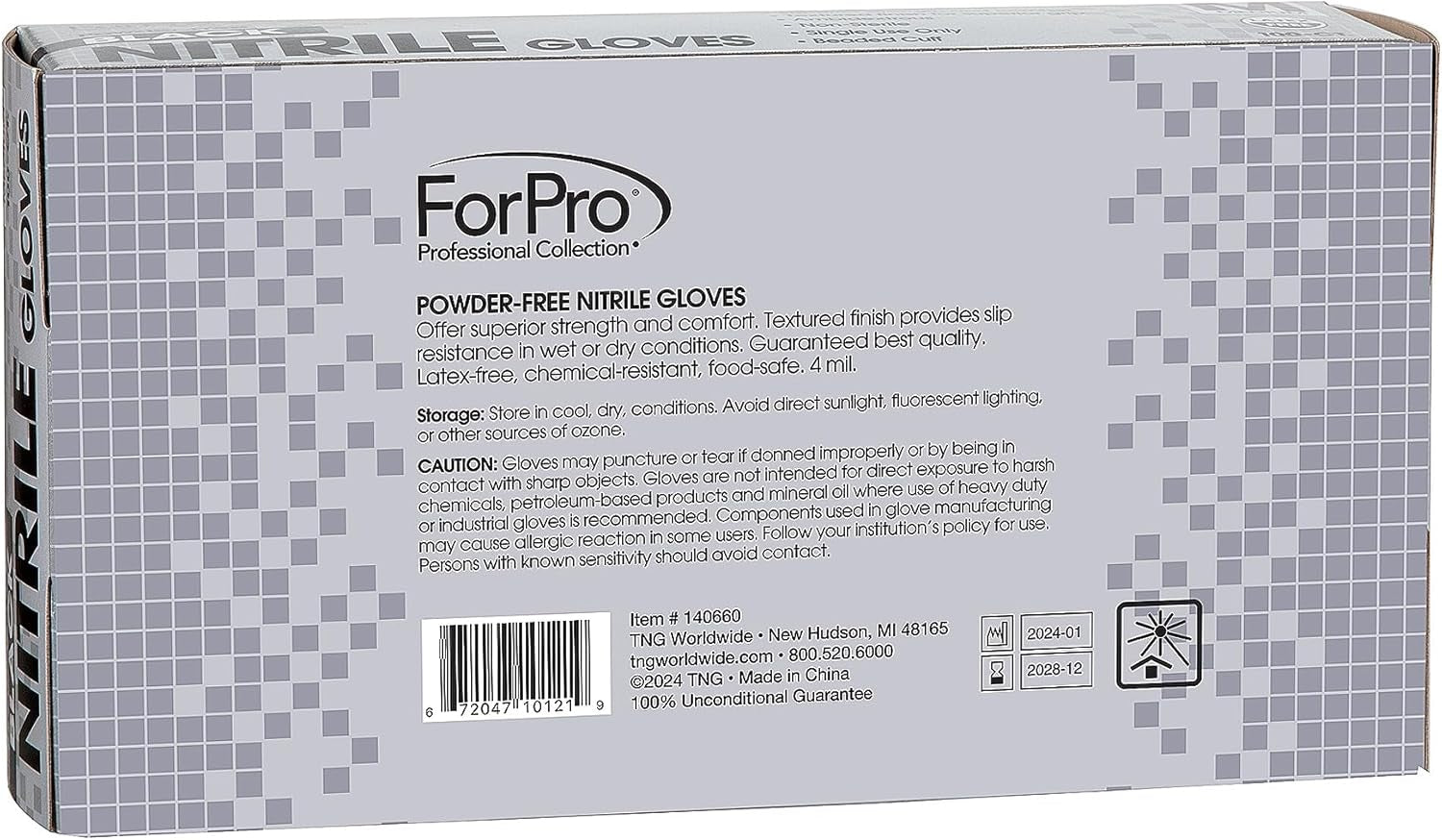 Disposable Nitrile Gloves – Black, 100 Count