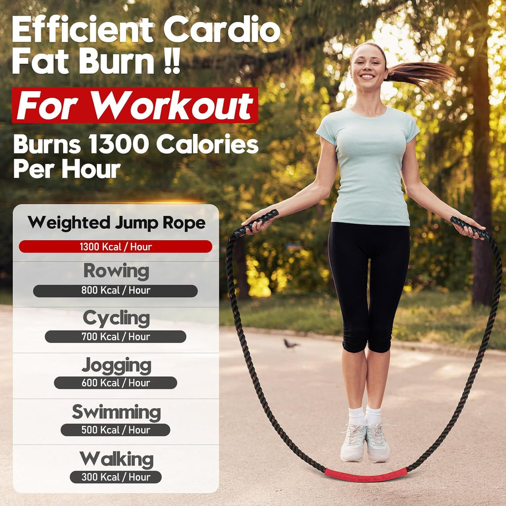 Weighted Jump Rope – 3lb/4lb/5lb Fitness Rope