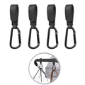 4 Pack Stroller Hooks for Bags, Baby Stroller Clips and Hooks Carry 33Lbs per Stroller Hook, Adjustable Stroller Carabiner Clip for Uppababy, DOONA, Baby Jogger, Britax, Chicco