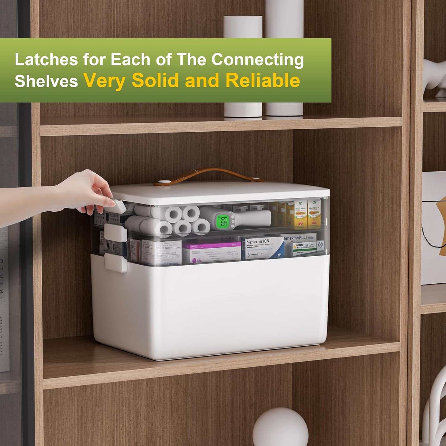 3-Tier Portable Medicine Storage Box Cabinet