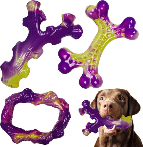 3-Pack Indestructible Dog Chew Toys – Bacon