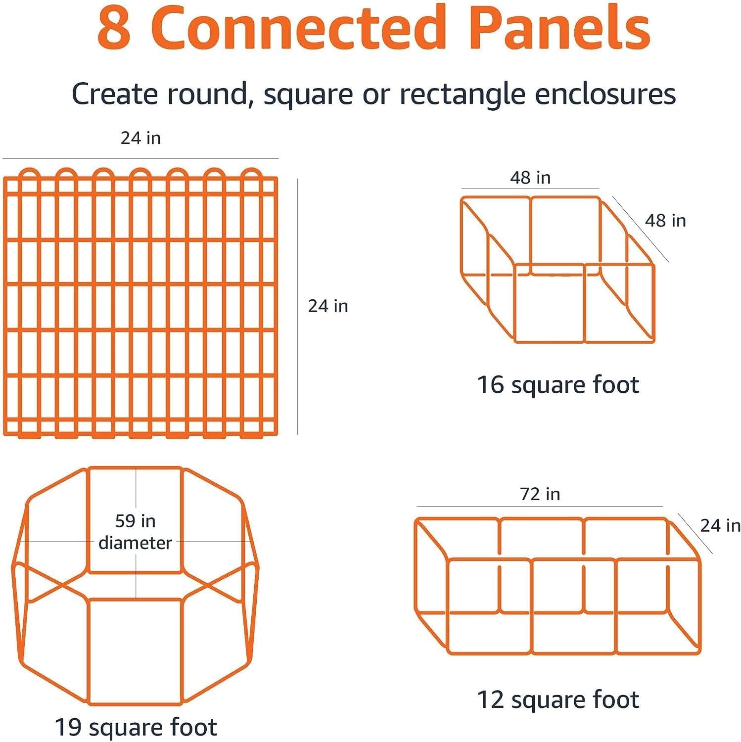 Foldable Octagonal Dog Playpen - Extra Small