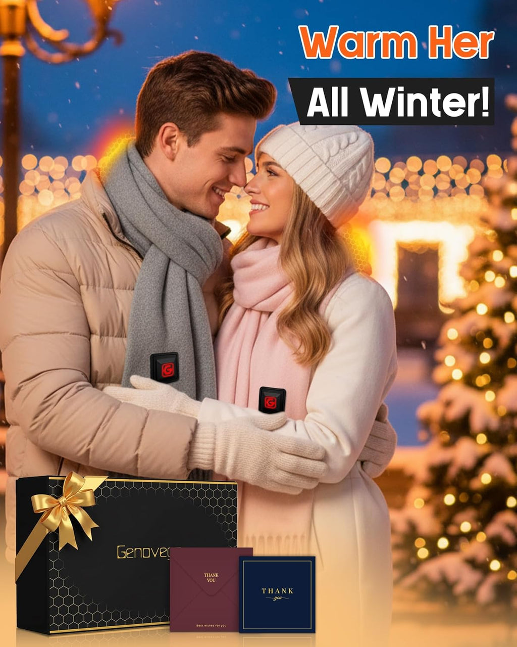 Heated USB Electric Scarf for Women Warm Neck