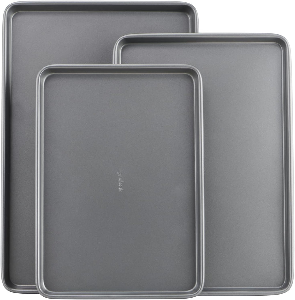 3-Piece Nonstick Carbon Steel Baking Sheet Set
