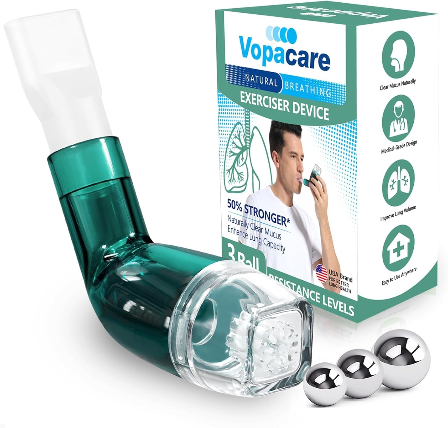 Flutter Valve Lung Breathing Exercise Device