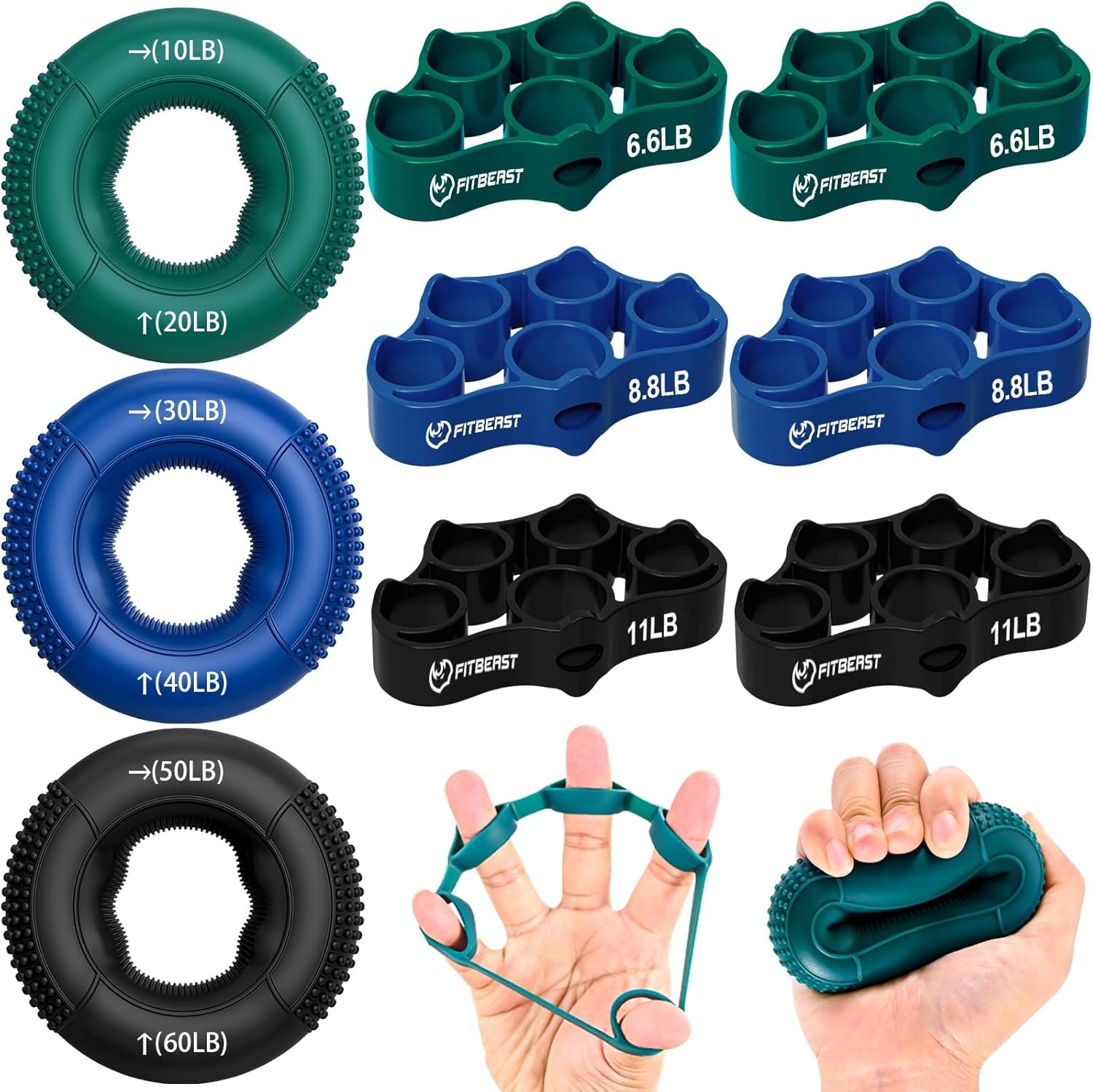 9-Piece Grip Strength Trainer Kit – Hand & Forearm