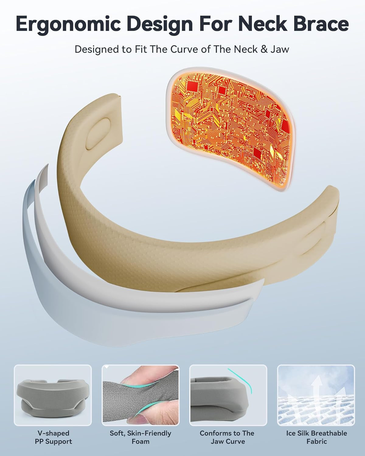 Heated Neck Brace for Cervical Spine Relief