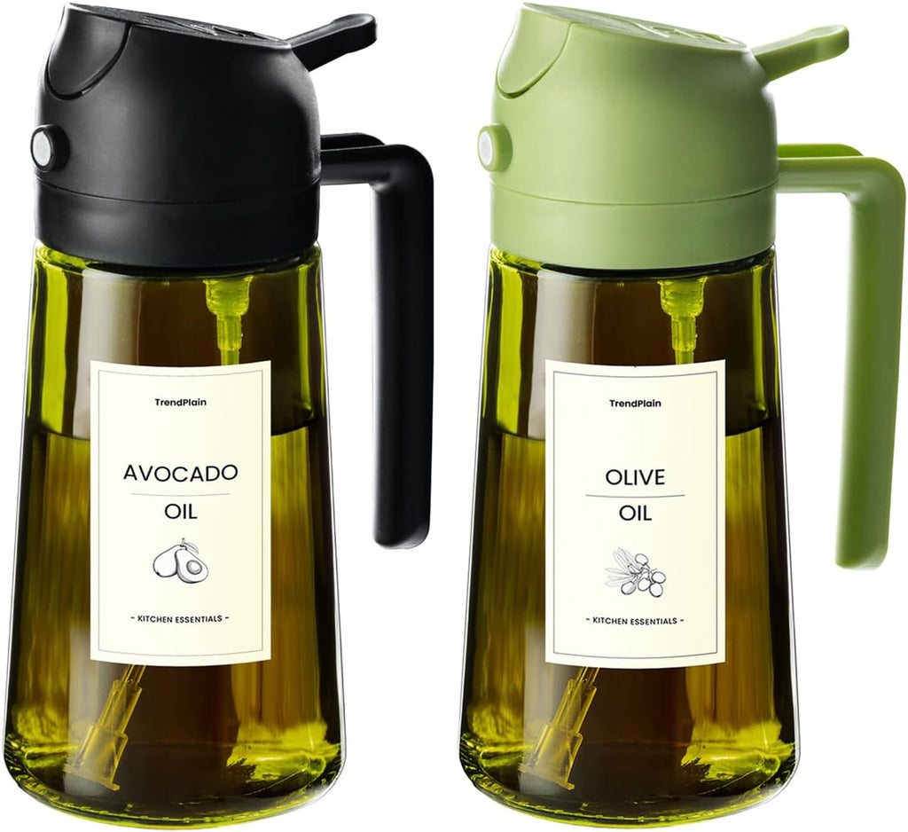 16oz Olive Oil Dispenser & Sprayer Bottle