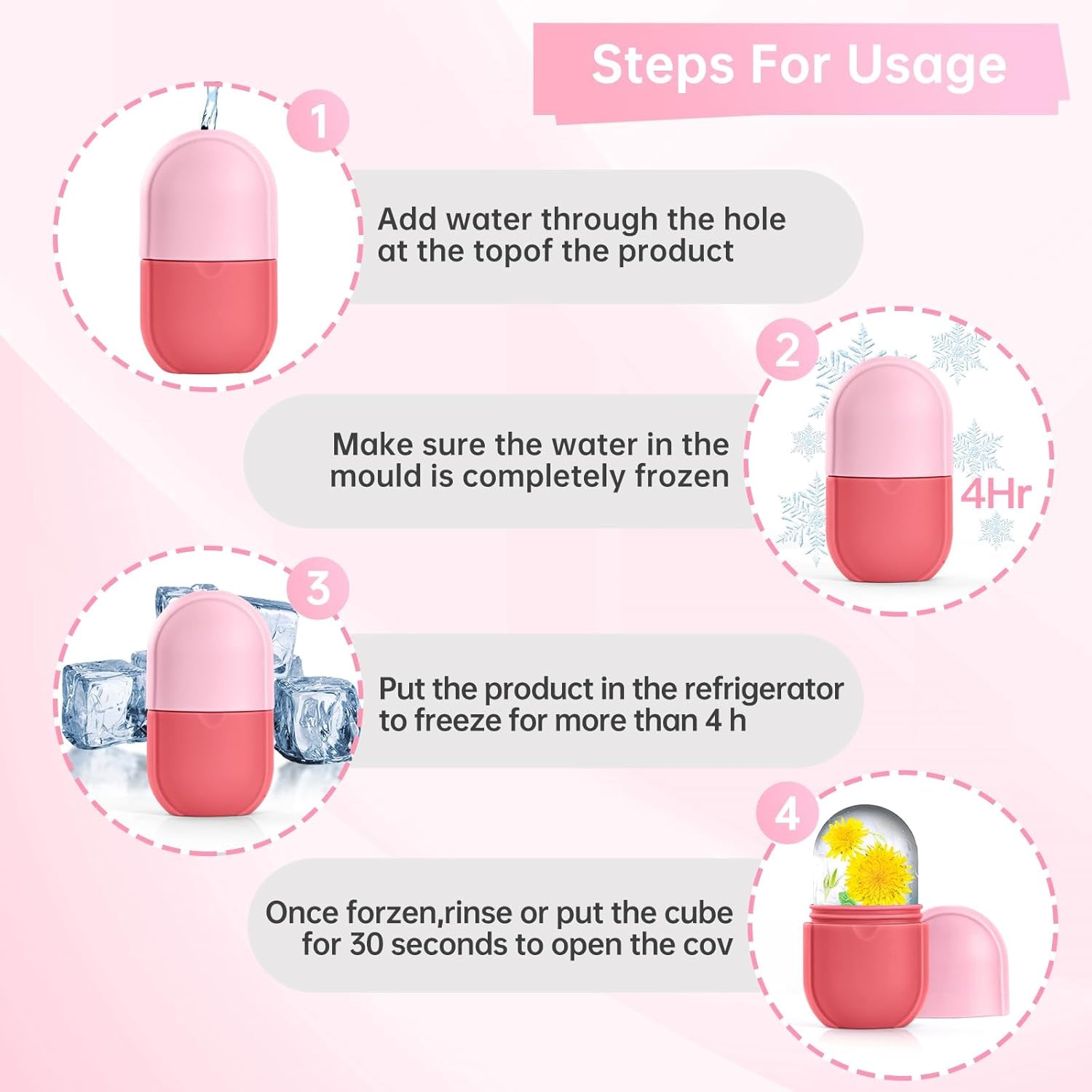 Ice Roller for Face & Eye – Pink
