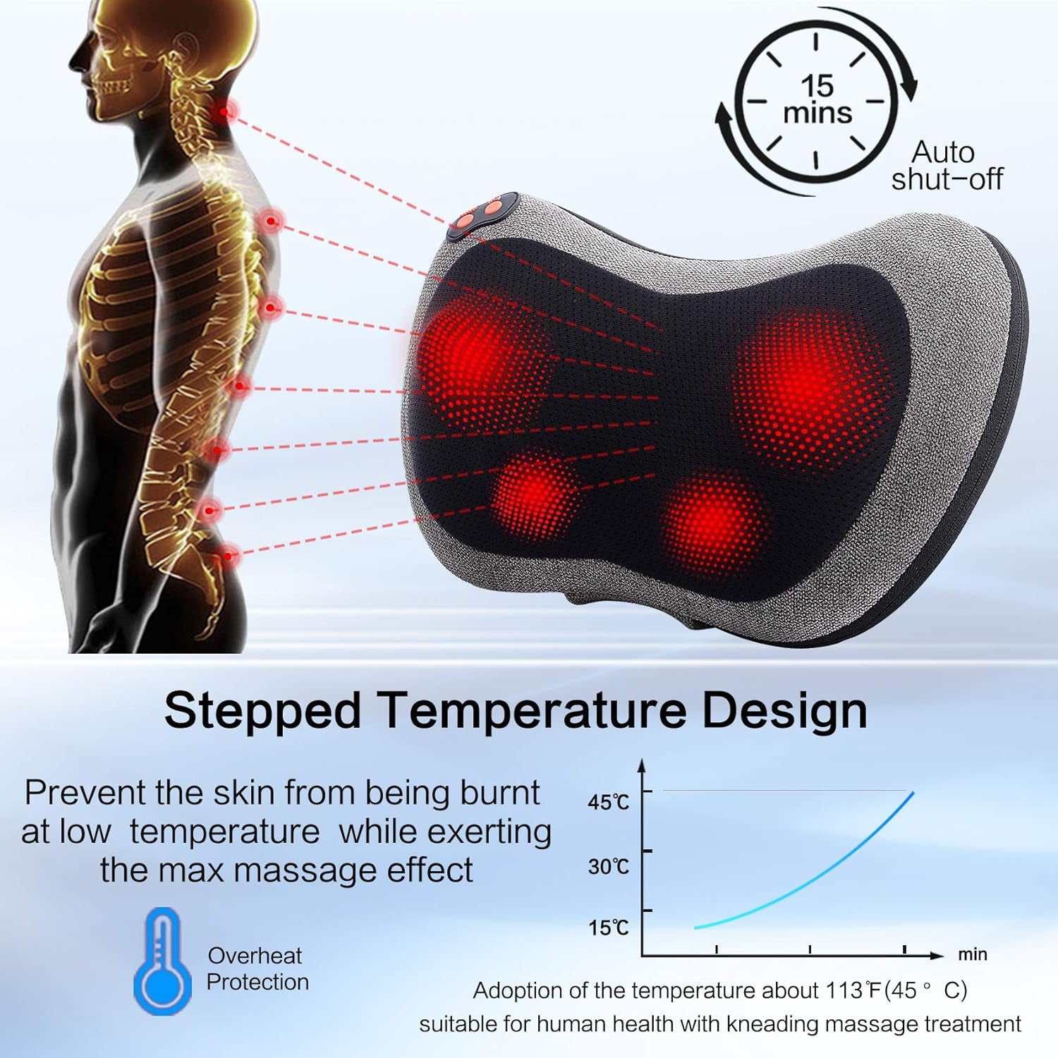 Shiatsu Back & Neck Massager with Heat