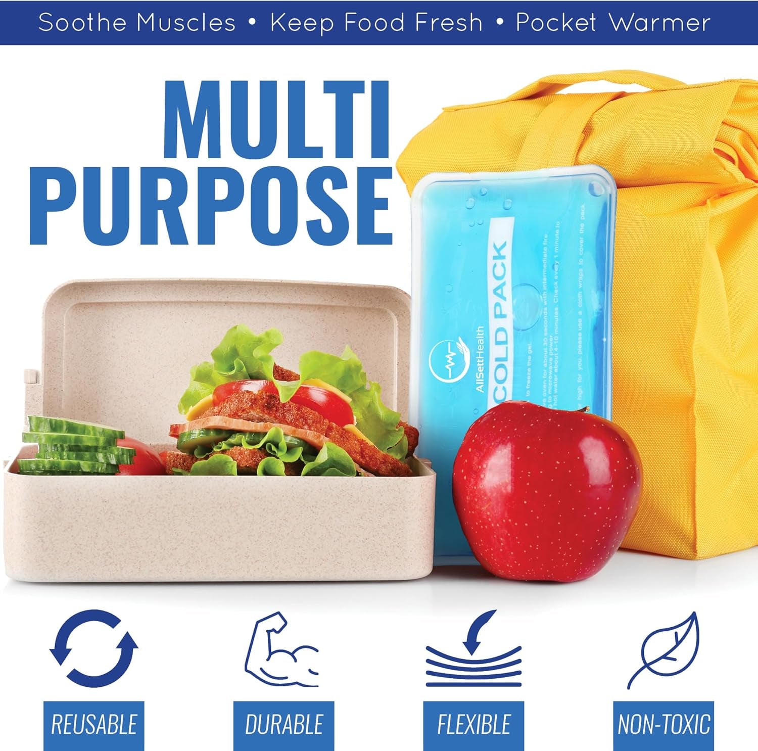 Reusable Hot & Cold Gel Ice Packs Variety Set