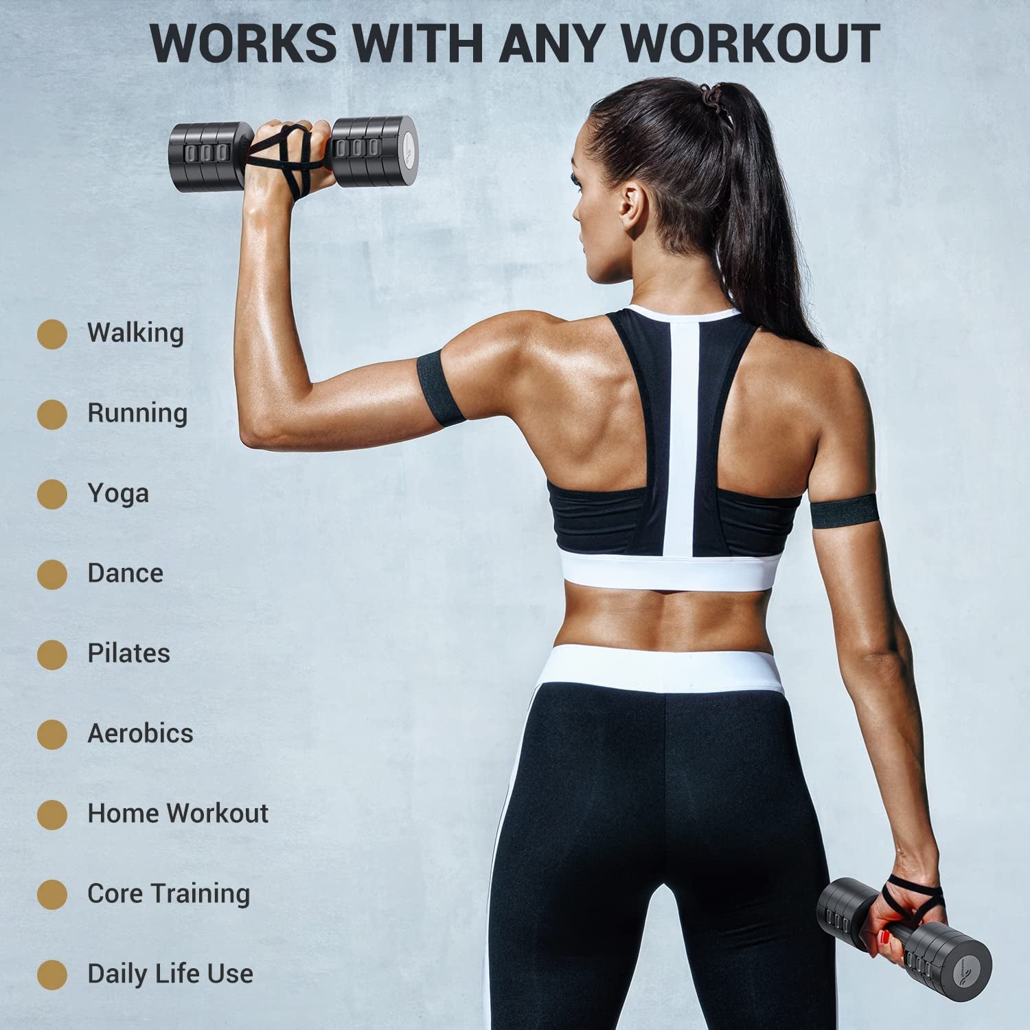 Adjustable Dumbbells Set – 4-in-1 Weights