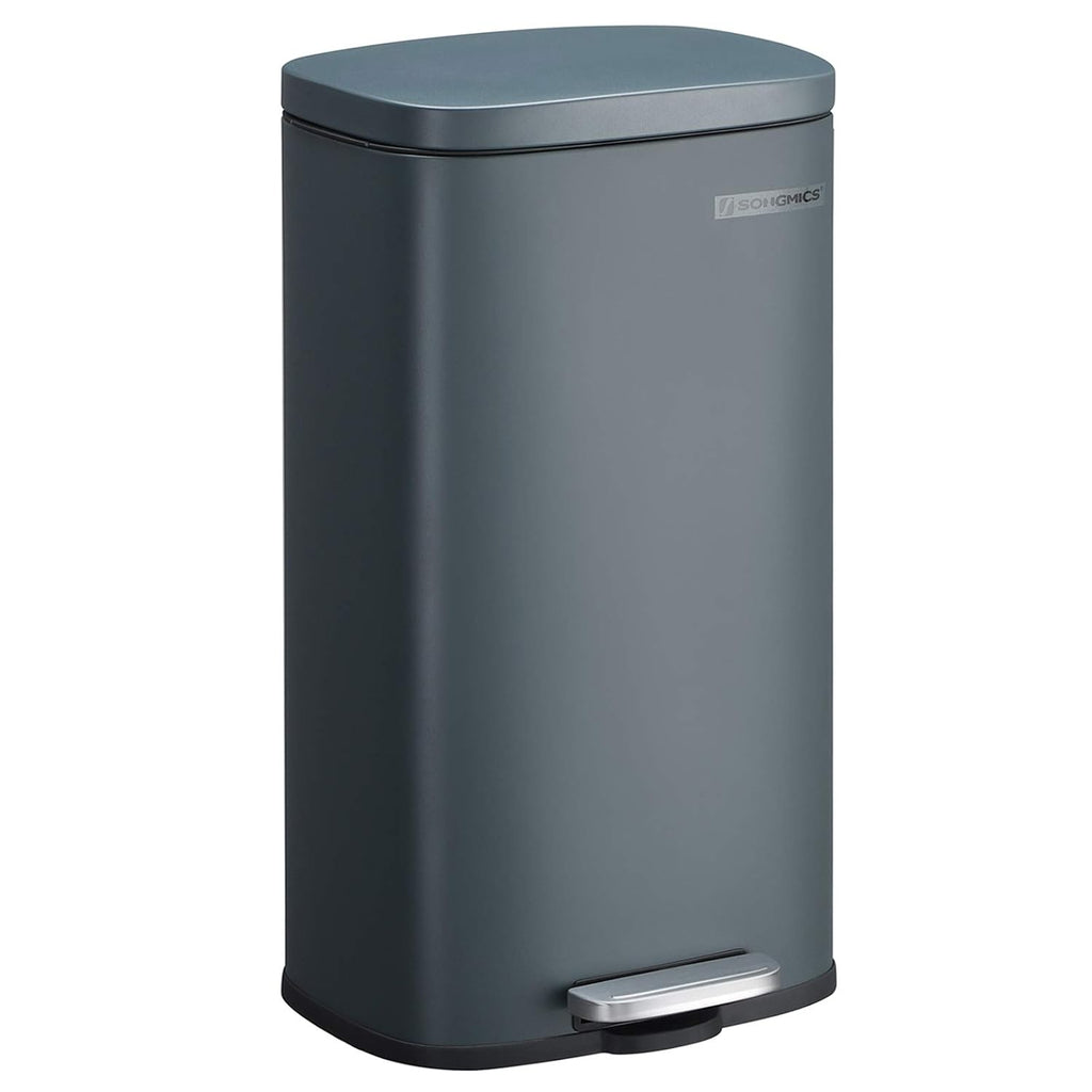 8-Gallon Stainless Steel Step Trash Can – Green