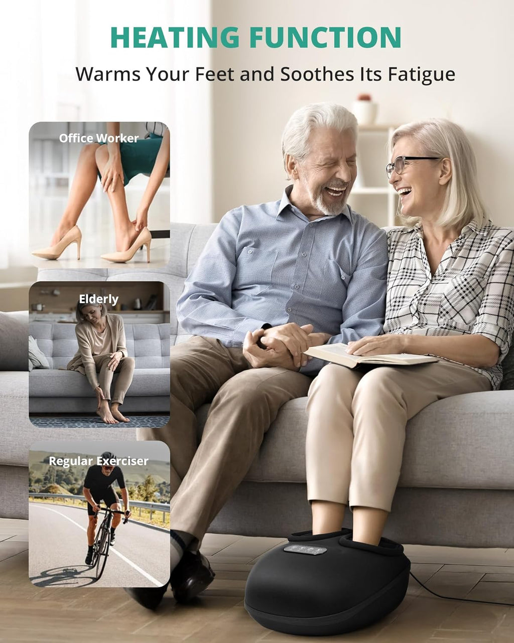 Shiatsu Foot Massager with Heat & Deep Kneading