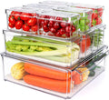 10-Pack Clear Fridge & Pantry Organizer Bins