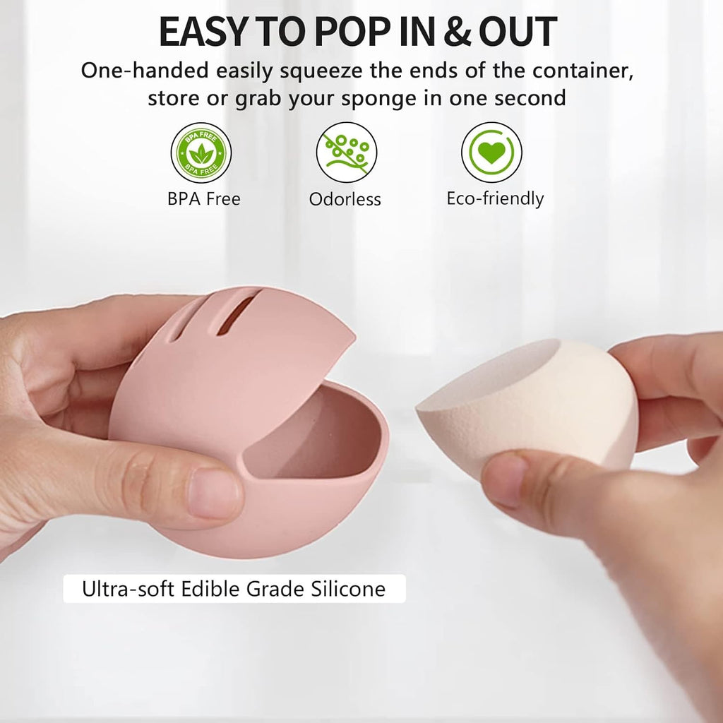 2-Pc Double-Sided Makeup Sponge Holder