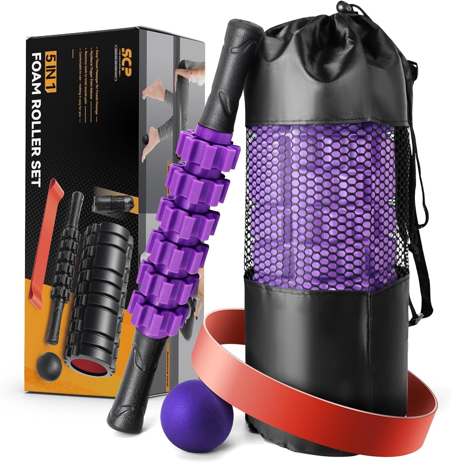 5-in-1 Foam Roller Set for Deep Muscle Relief