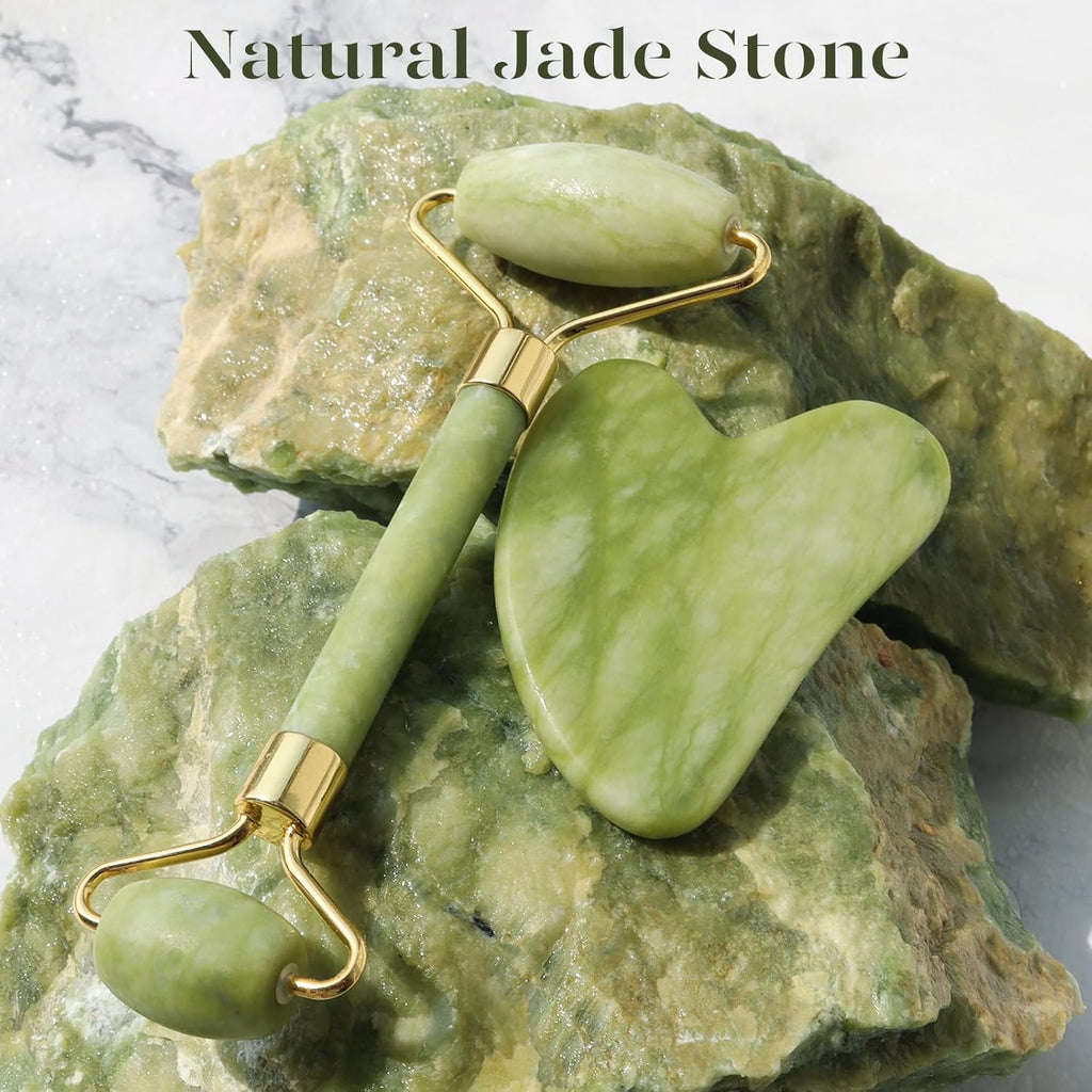 Icyme Jade Roller & Gua Sha Facial Set
