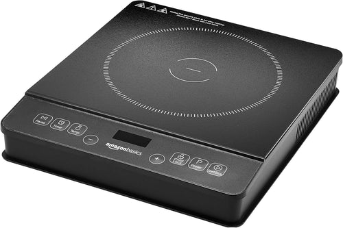 1800W Electric Portable Induction Cooktop, Induction Burner with Child Lock, Overheat Protection, Timer, 8 Power Settings, up to 440°F, for Cookware with Diameter 5.7"-8.2", Black