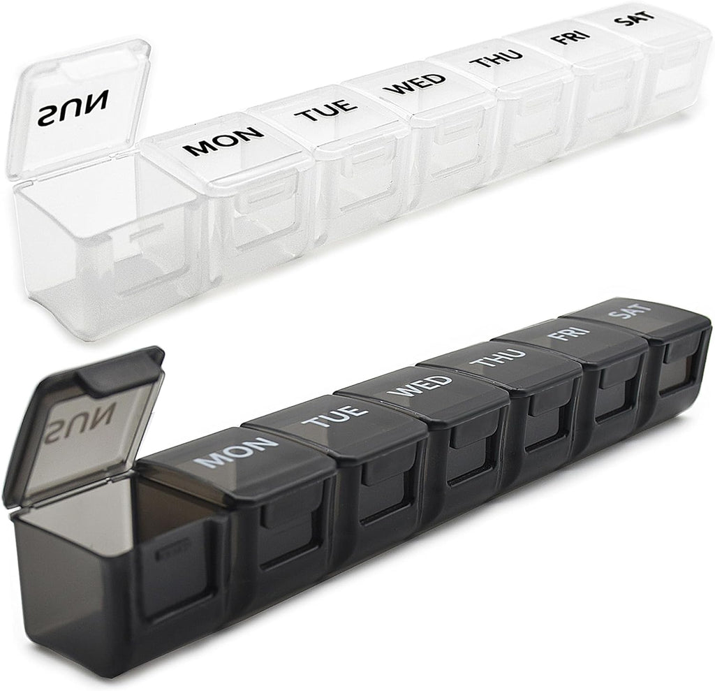 2-Pack Weekly Pill Organizer – AM/PM Compartments