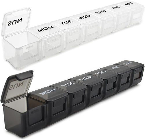 2-Pack Weekly Pill Organizer – AM/PM Compartments