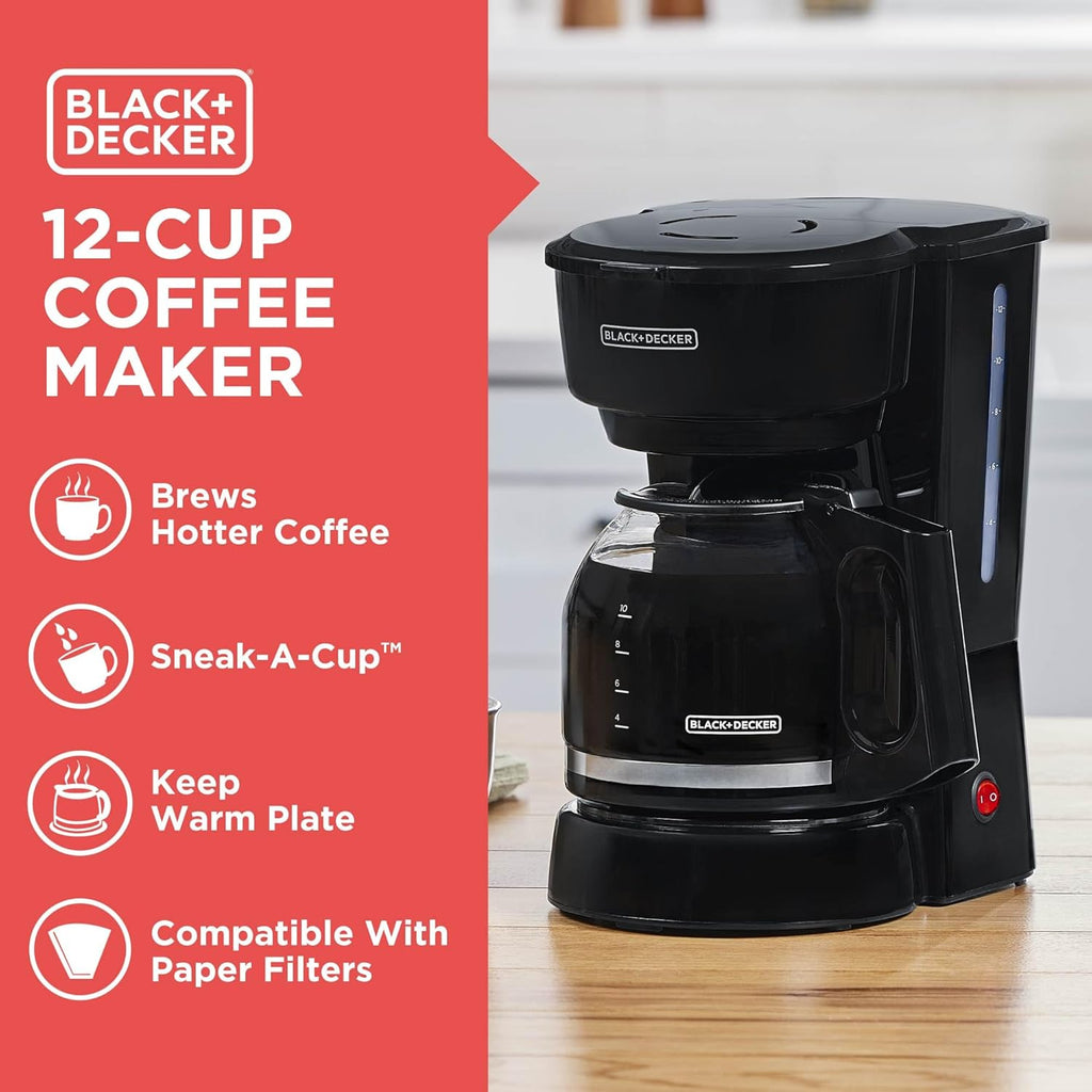 12-Cup Coffee Maker with Non-Drip Carafe
