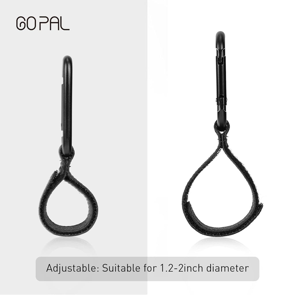 4 Pack Stroller Hooks for Bags, Baby Stroller Clips and Hooks Carry 33Lbs per Stroller Hook, Adjustable Stroller Carabiner Clip for Uppababy, DOONA, Baby Jogger, Britax, Chicco