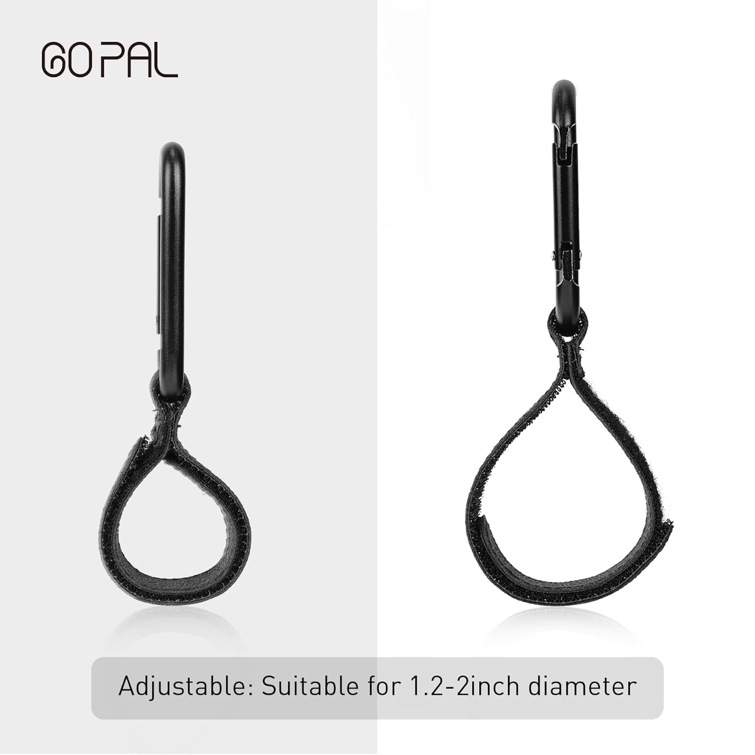 4 Pack Stroller Hooks for Bags, Baby Stroller Clips and Hooks Carry 33Lbs per Stroller Hook, Adjustable Stroller Carabiner Clip for Uppababy, DOONA, Baby Jogger, Britax, Chicco