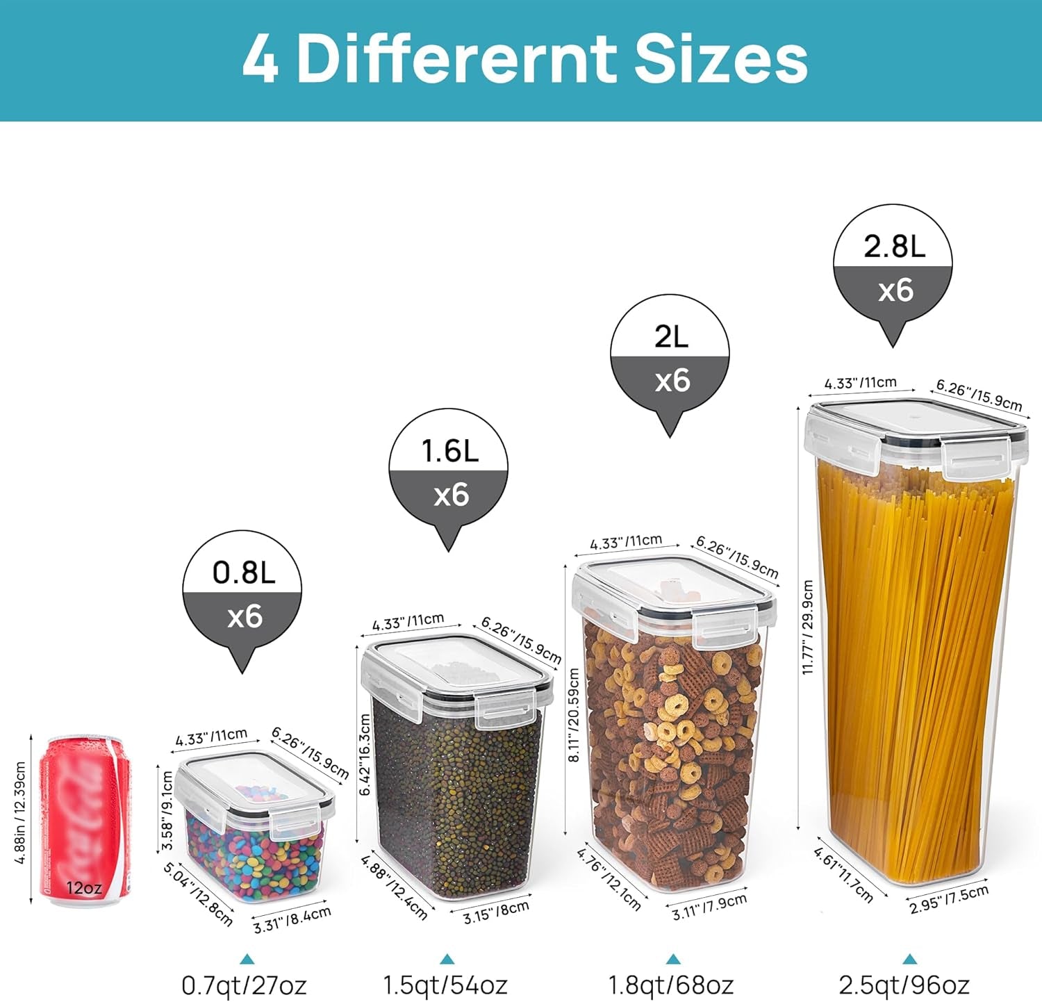24-Piece Airtight Food Storage Container Set