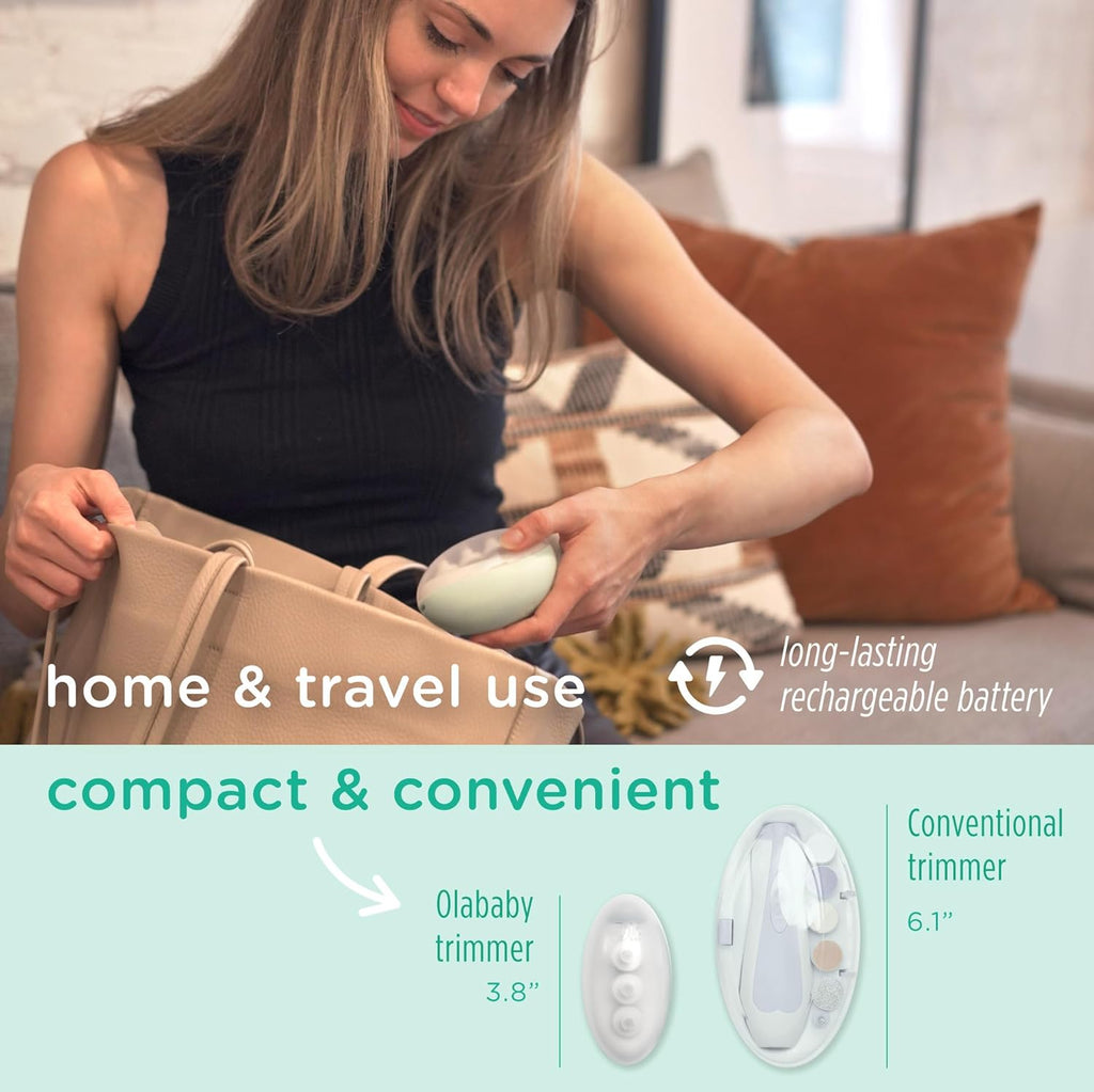 Rechargeable Electric Baby Nail Trimmer | Newborn Nail Clipper | Electronic File for Babies | Infant/Toddler Nail Grooming Kit | Portable Manicure Essentials | LED Light Fingernail Cutter Set