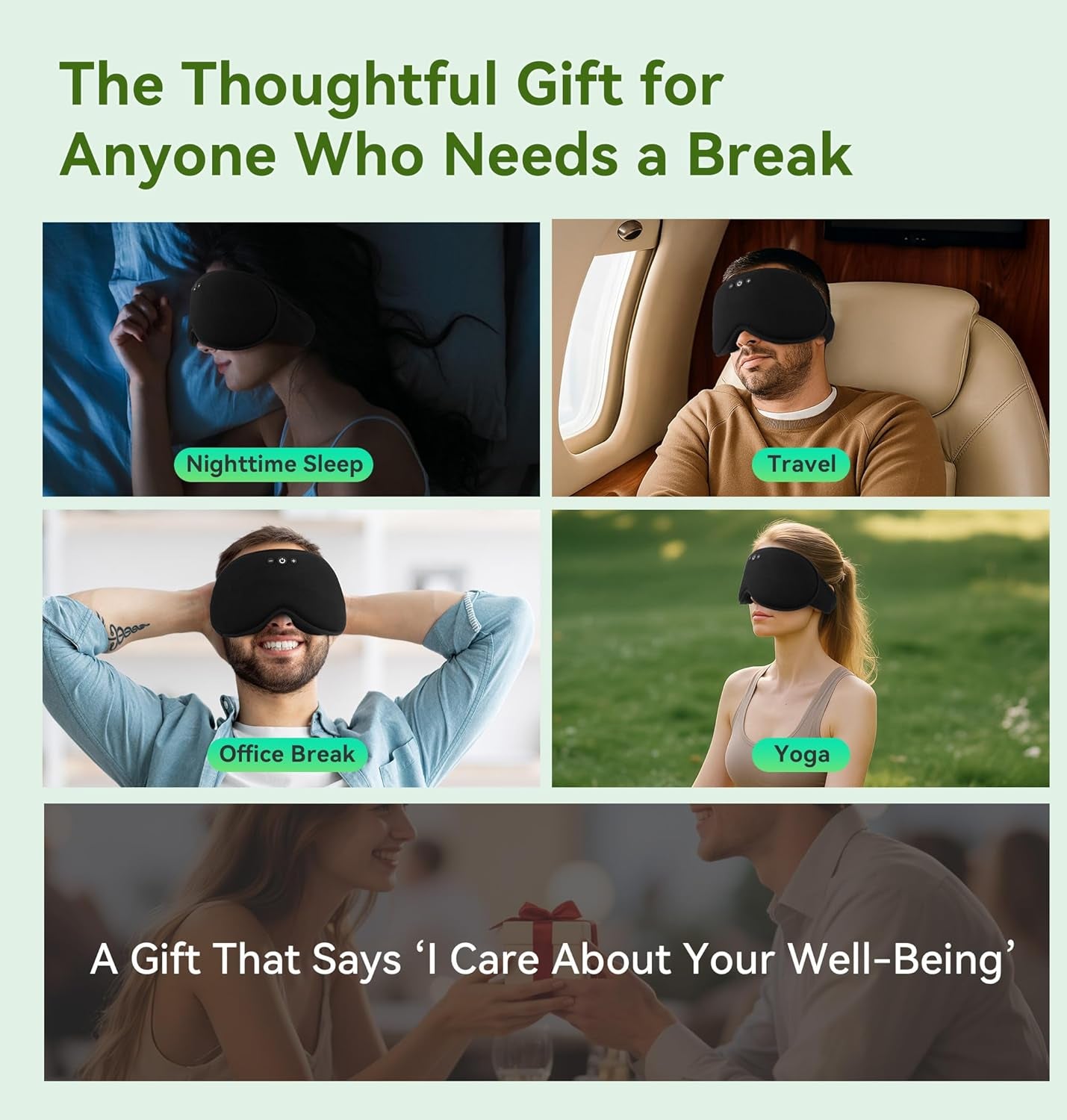 Bamboo Cotton Weighted Bluetooth Sleep Mask