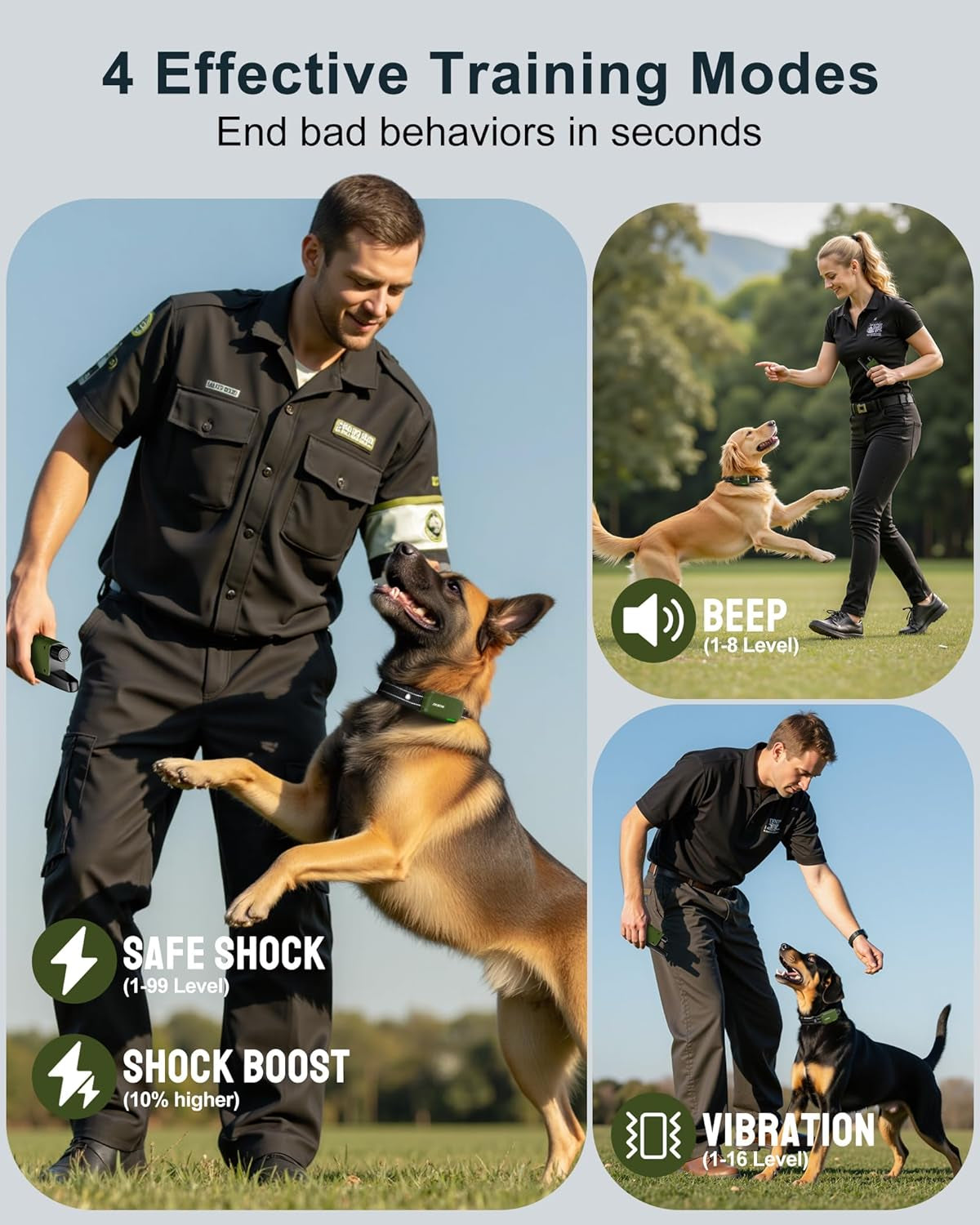 4500FT Dog Shock Collar – Waterproof & Rechargeable