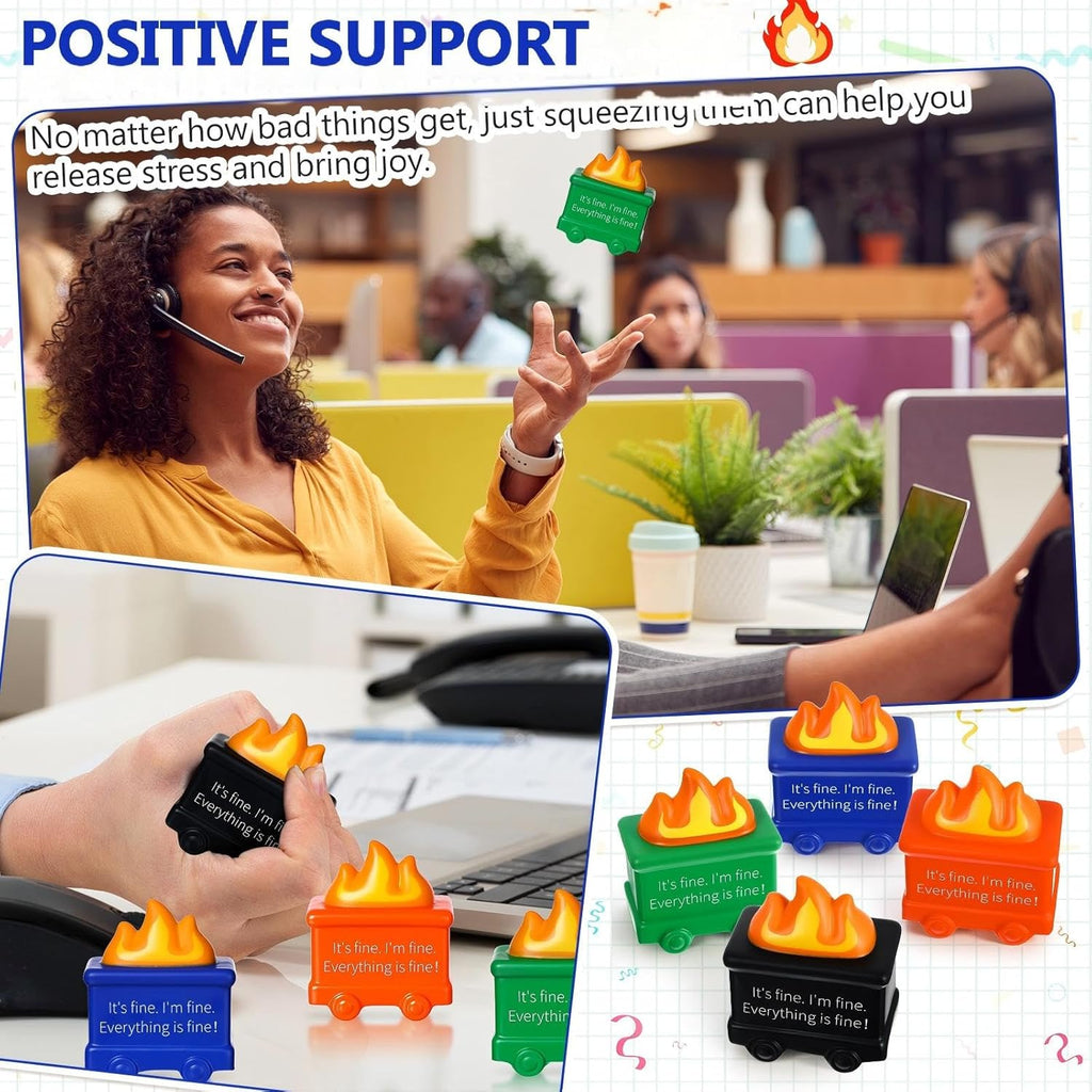 Dumpster Stress Relief Balls, 4 Pack