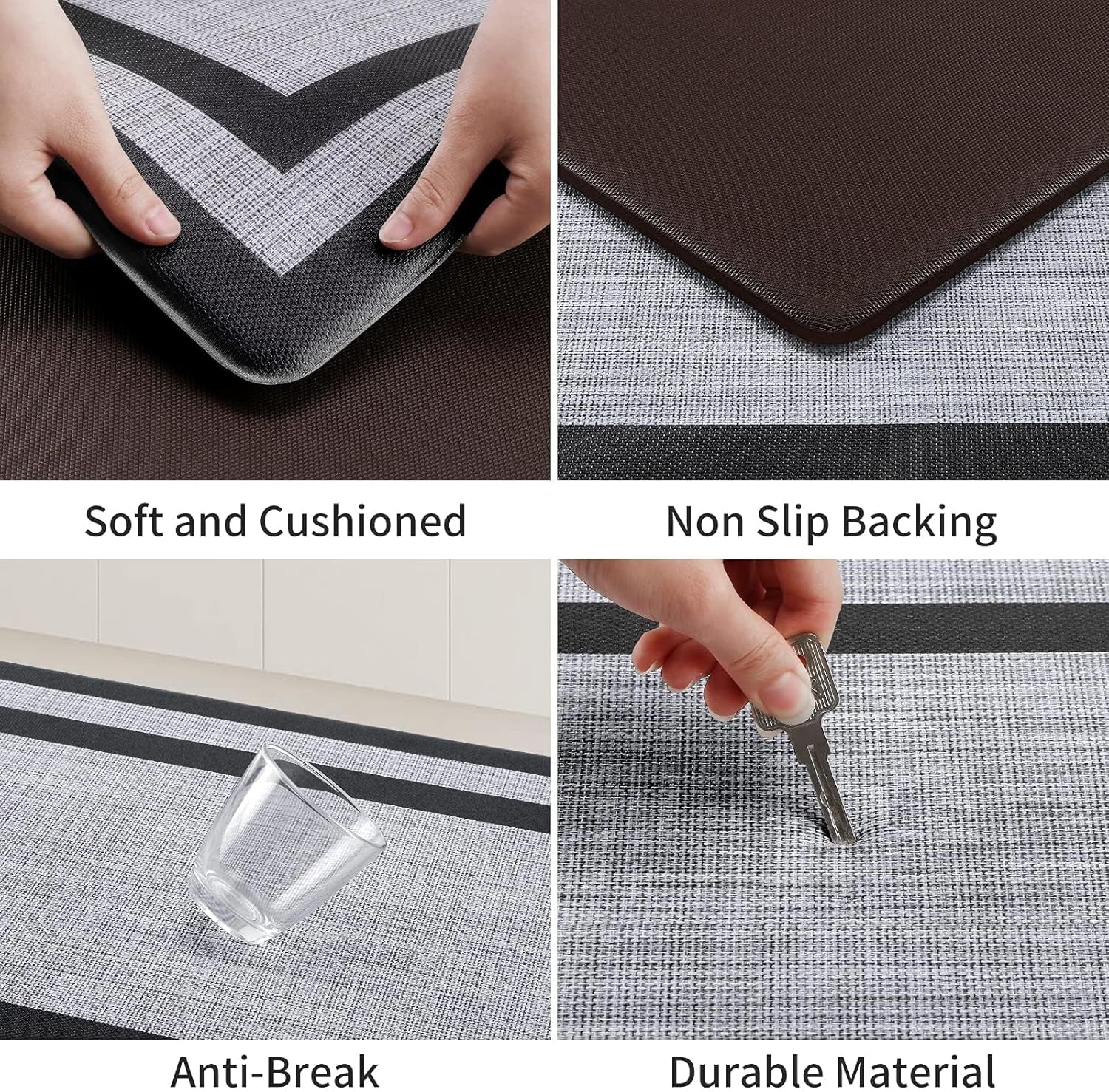 2-Piece Anti-Fatigue Kitchen Mat Set