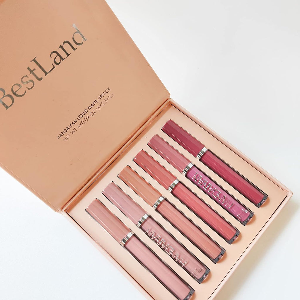 6PCS Matte Liquid Lipstick Long-Lasting Set