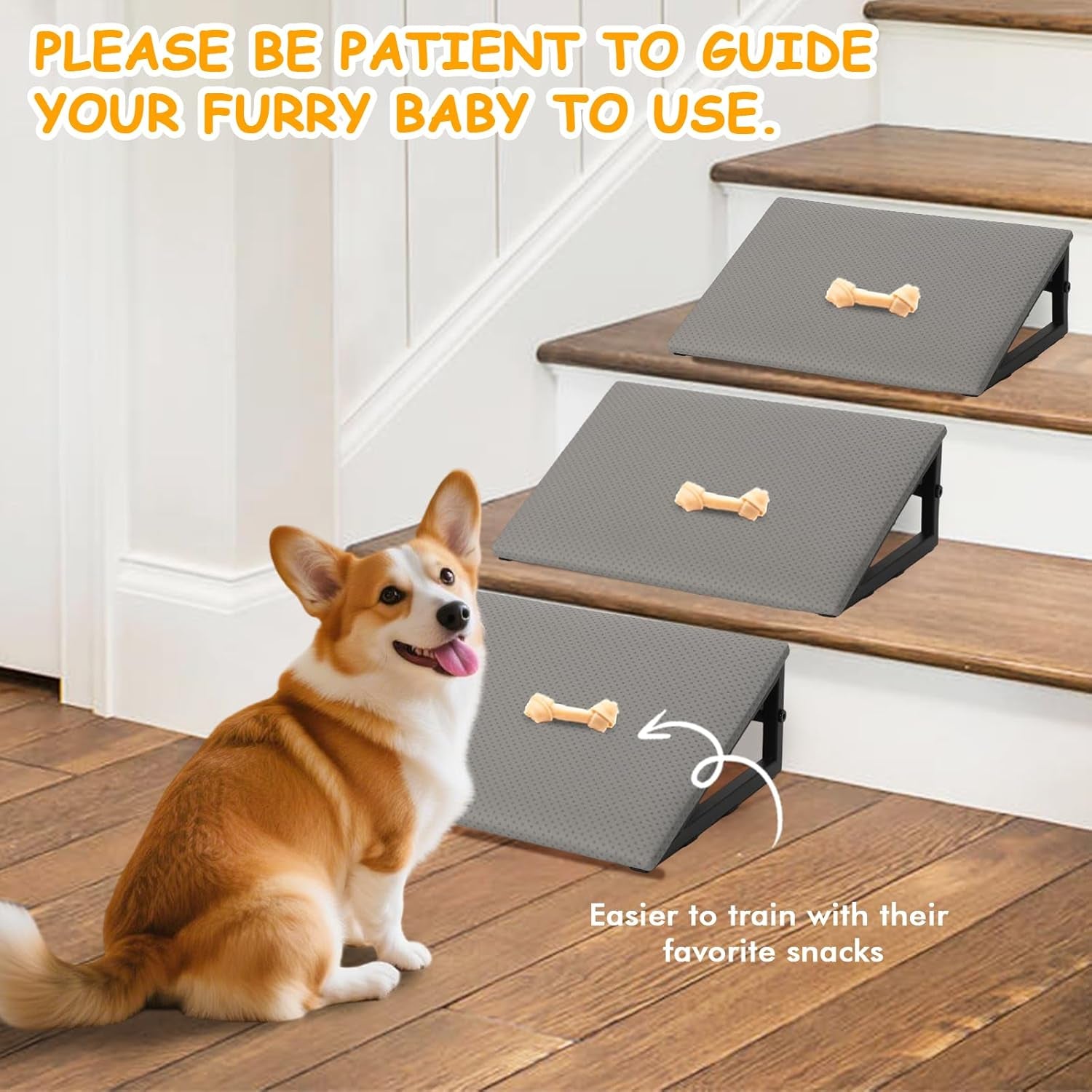 3-Pack Non-Slip Dog Ramp Stairs for Pets